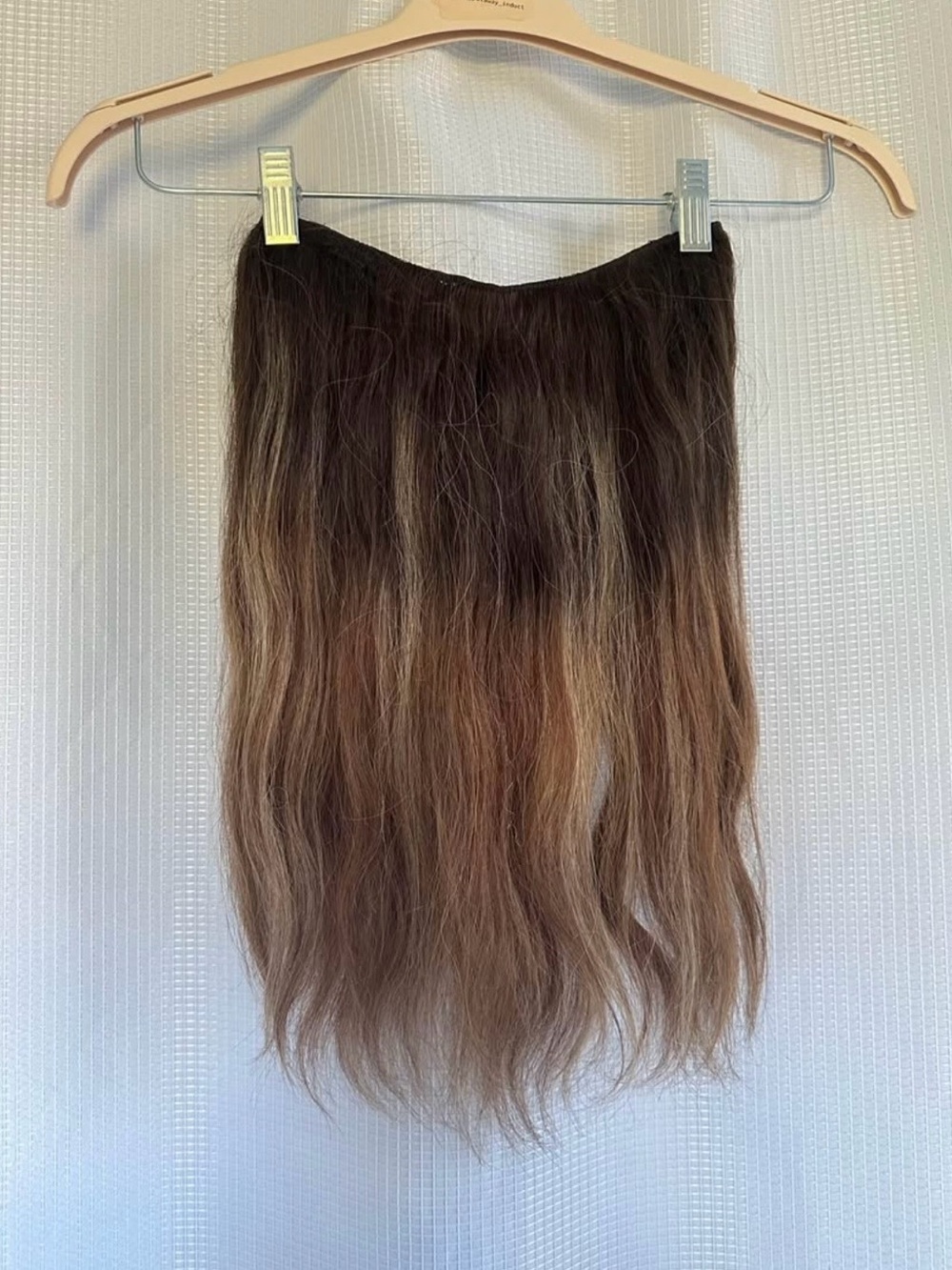 Halo 16” Brown Balayage Hair Extensions for Natural Volume